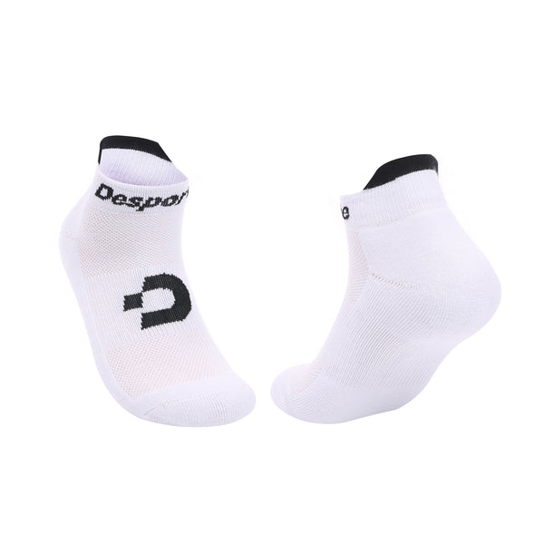 Desporte white ankle socks with black logo