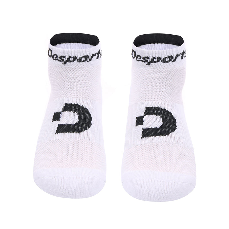 Desporte white ankle socks with black logo