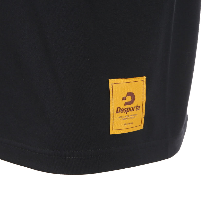 Desporte black cotton t-shirt front logo tag