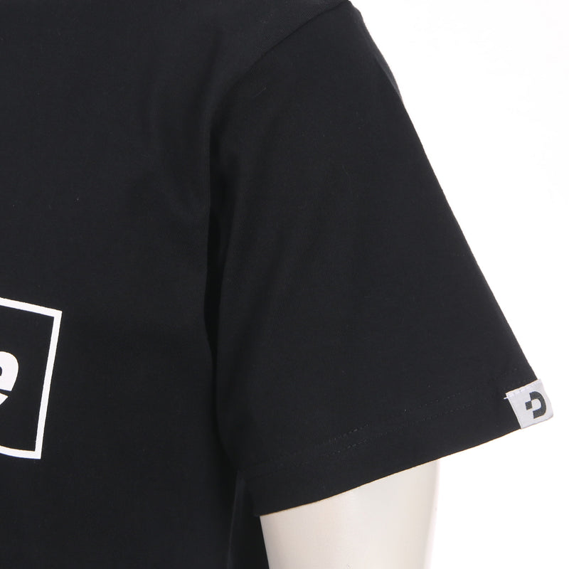 Desporte black cotton t-shirt sleeve logo tag