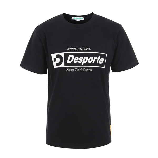 Desporte black cotton t-shirt with printed logo