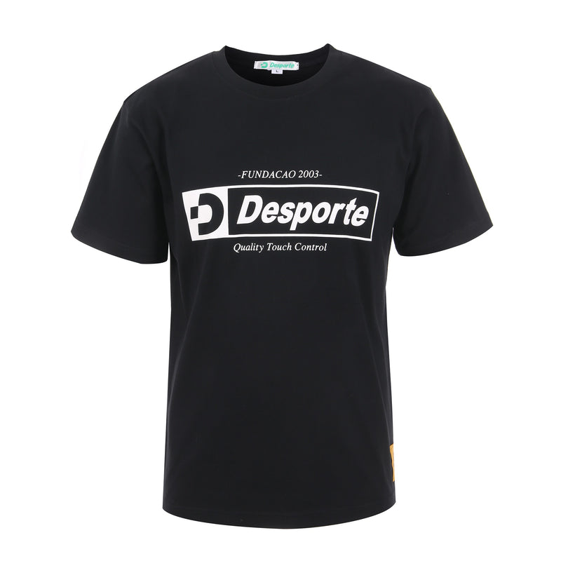 Desporte black cotton t-shirt with printed logo