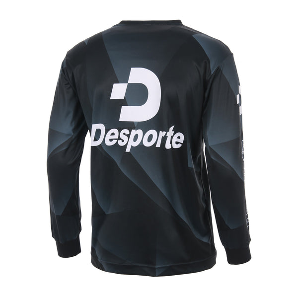 Desporte black quick dry long sleeve practice shirt DSP-BPS-30L back view