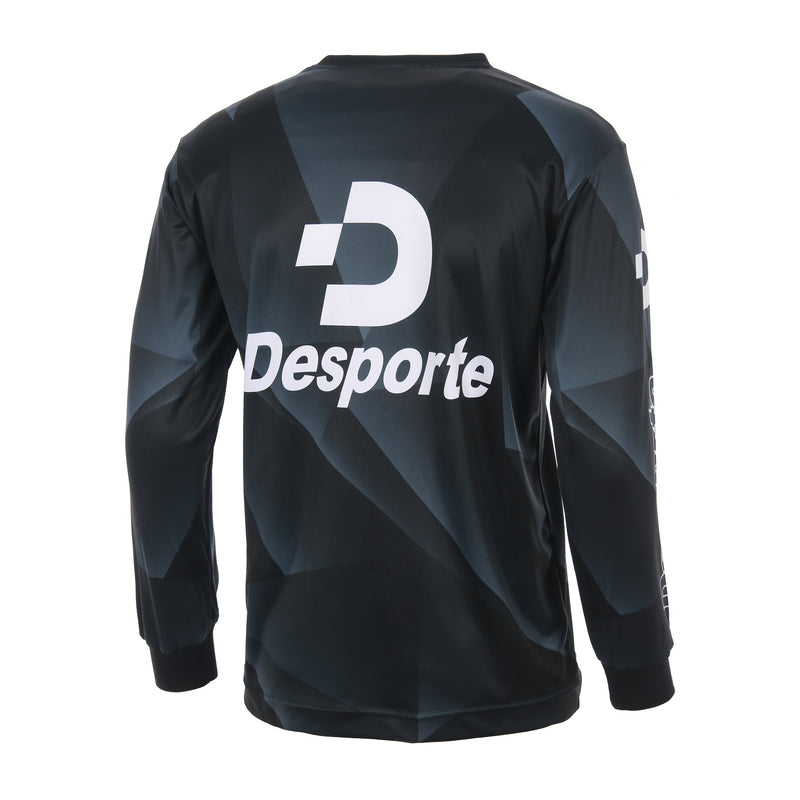 Desporte black quick dry long sleeve practice shirt DSP-BPS-30L back view