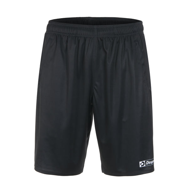 Desporte black football practice shorts with side pockets