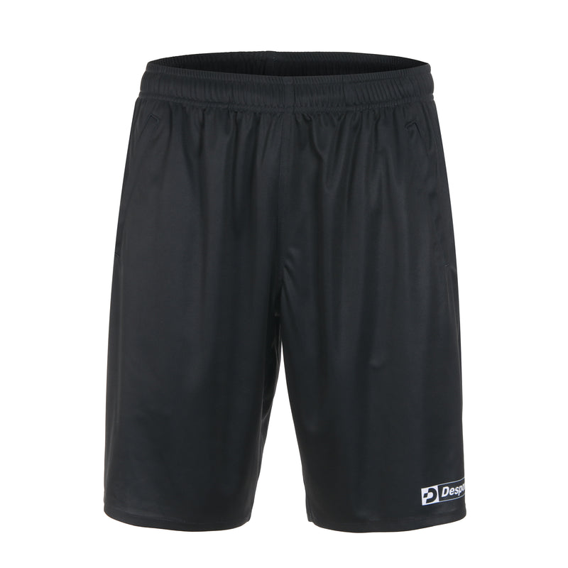 Desporte black football practice shorts with side pockets