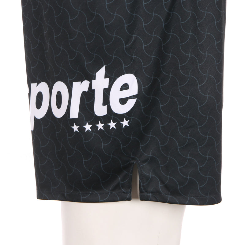 Desporte black football practice shorts side view