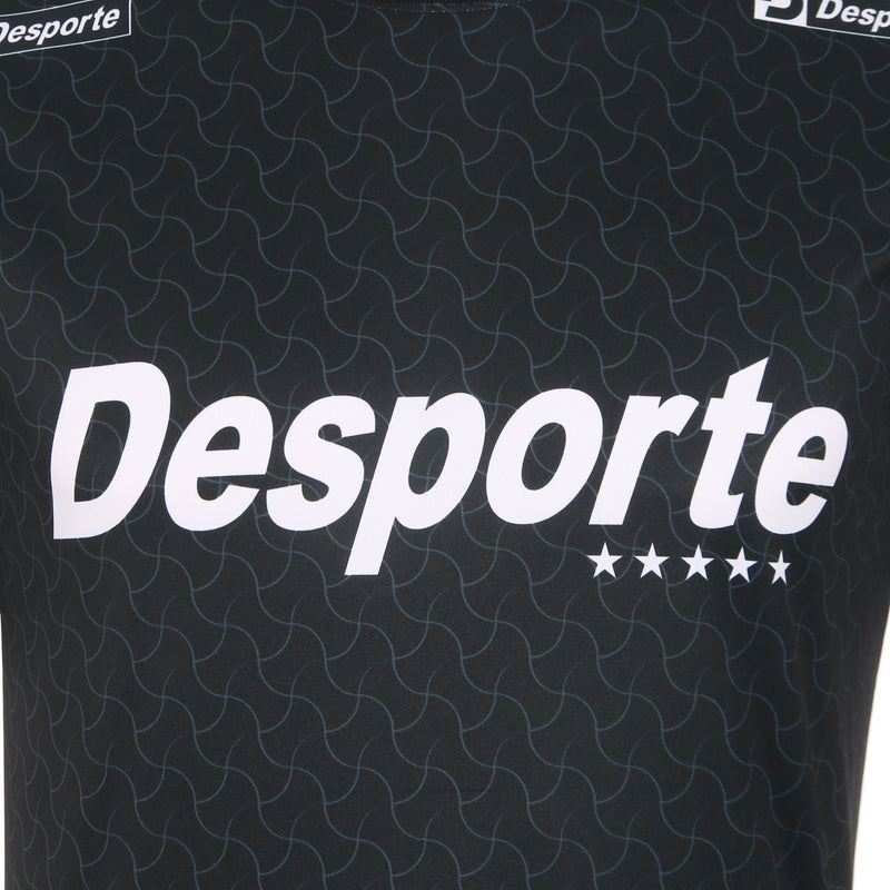 Desporte black quick dry football jersey chest logo
