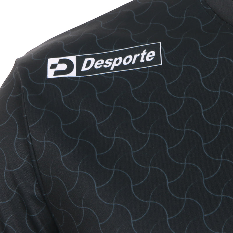 Desporte black quick dry football jersey shoulder logo
