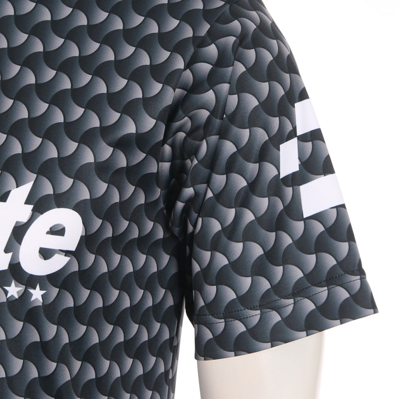 Desporte black gray pattern design football shirt short sleeve