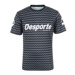 Desporteブラックグレーパターンデザインのサッカーシャツ