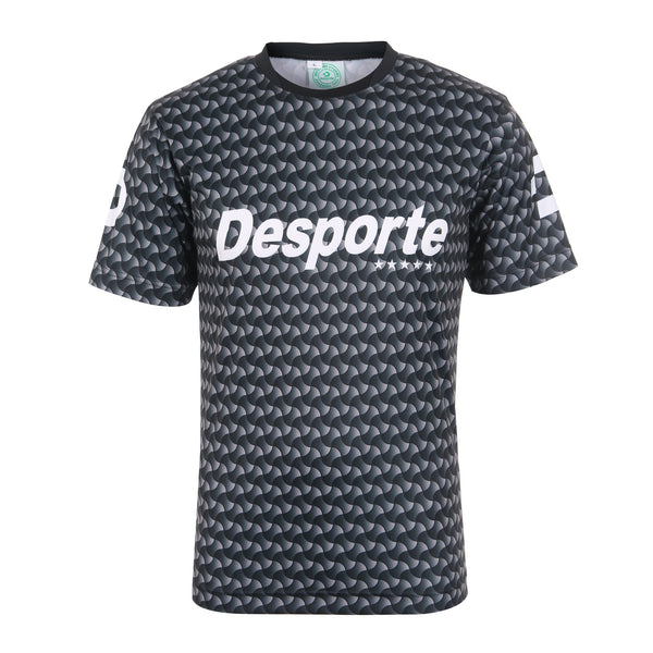 Desporte black gray pattern design football shirt 
