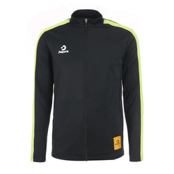 Striped Desporte track jacket in black and lime colors 