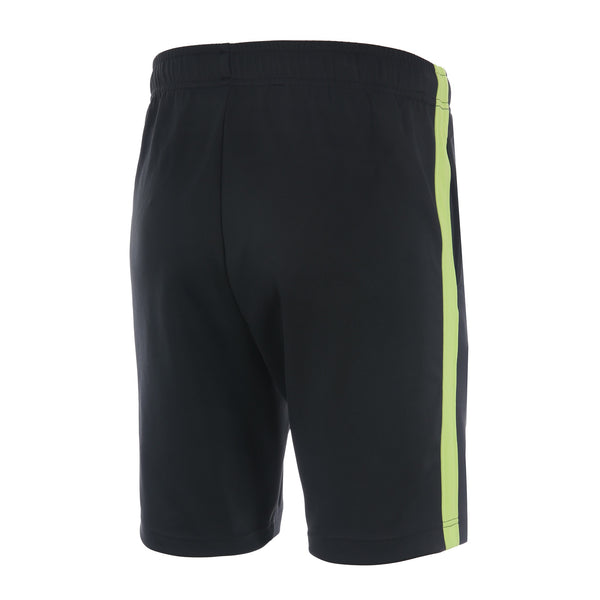 Desporte striped training shorts black lime color back view