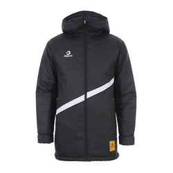 Desporte black white full zip hooded winter coat DSP-WP23SL