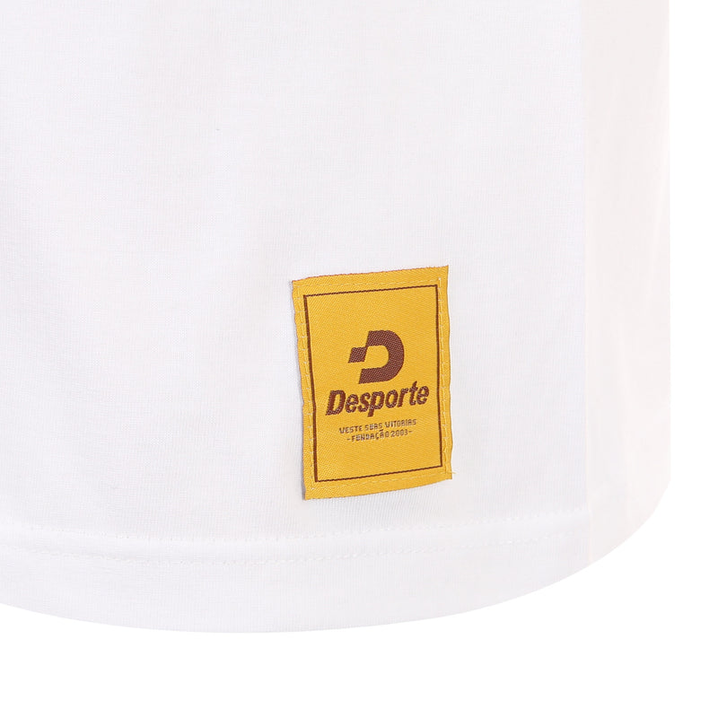 Desporte white 100% cotton t-shirt DSP-T46 front logo tag