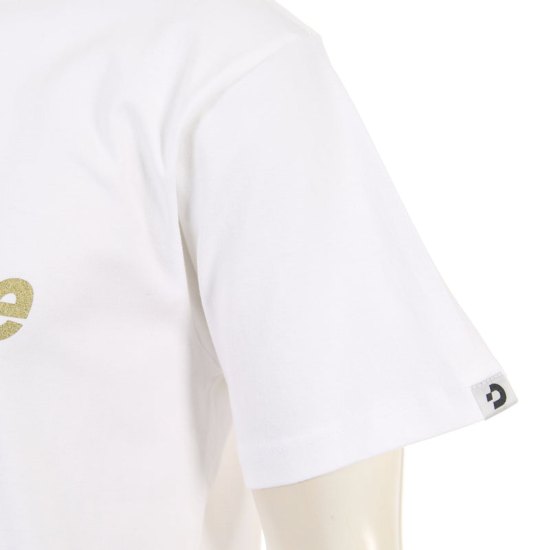 Desporte white 100% cotton t-shirt DSP-T46 sleeve logo