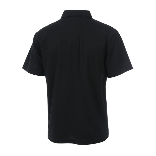 Desporte black UPF 50 dry polo shirt back view