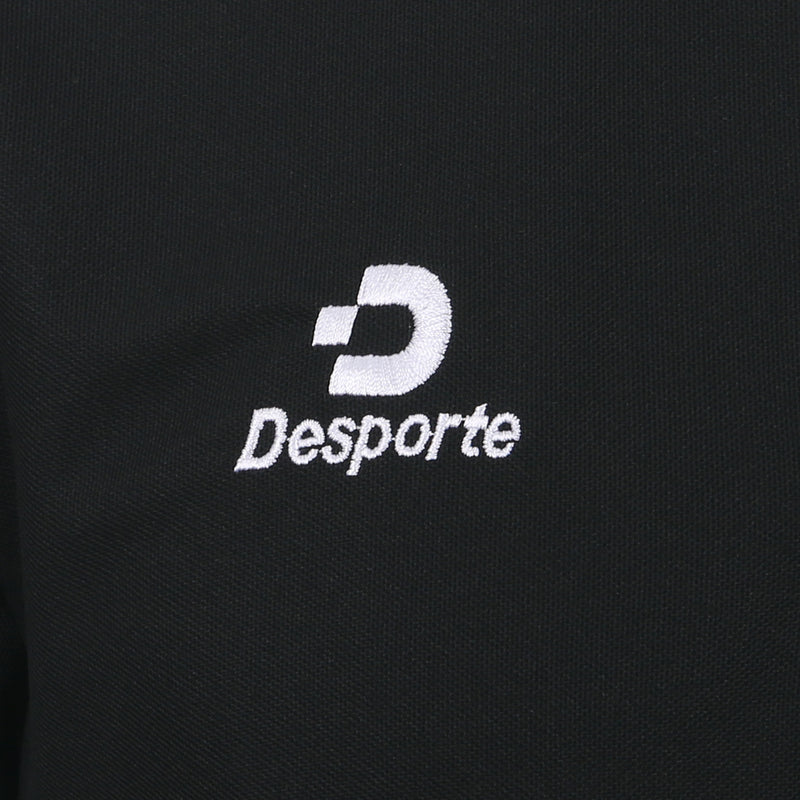 Desporte black UPF 50 dry polo shirt embroidered chest logo