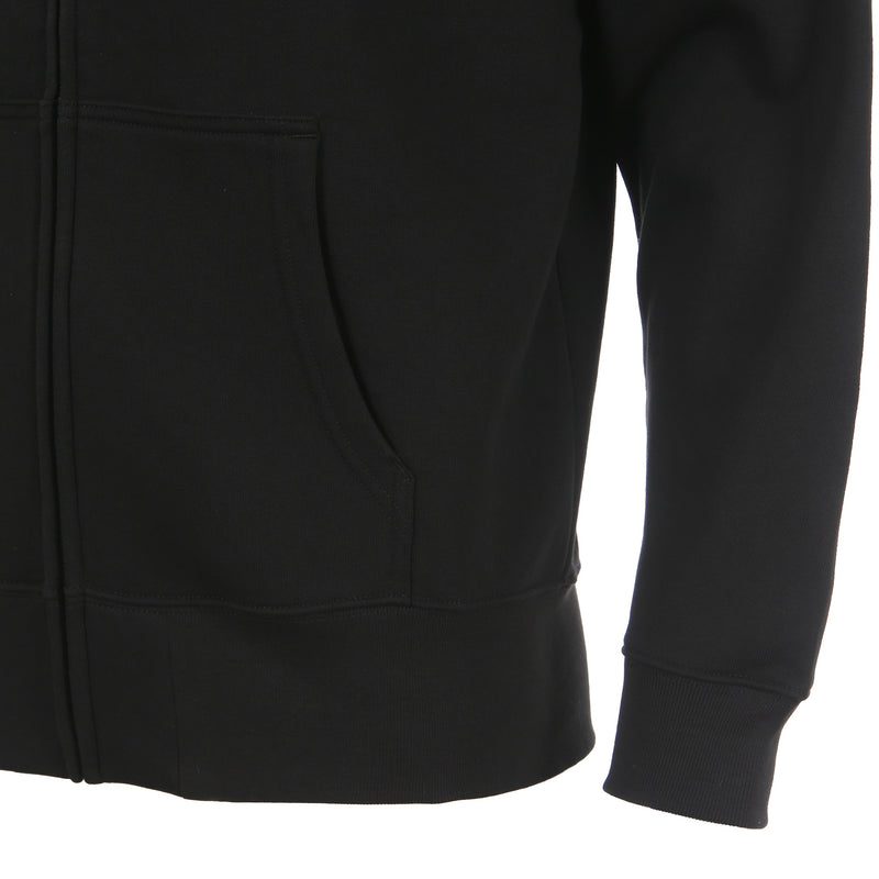 Desporte full zip cotton hoodie black side pocket