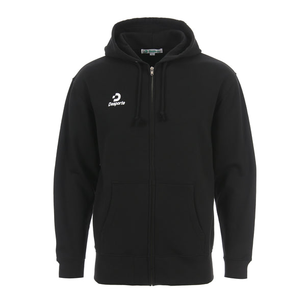 Desporte full zip cotton hoodie black