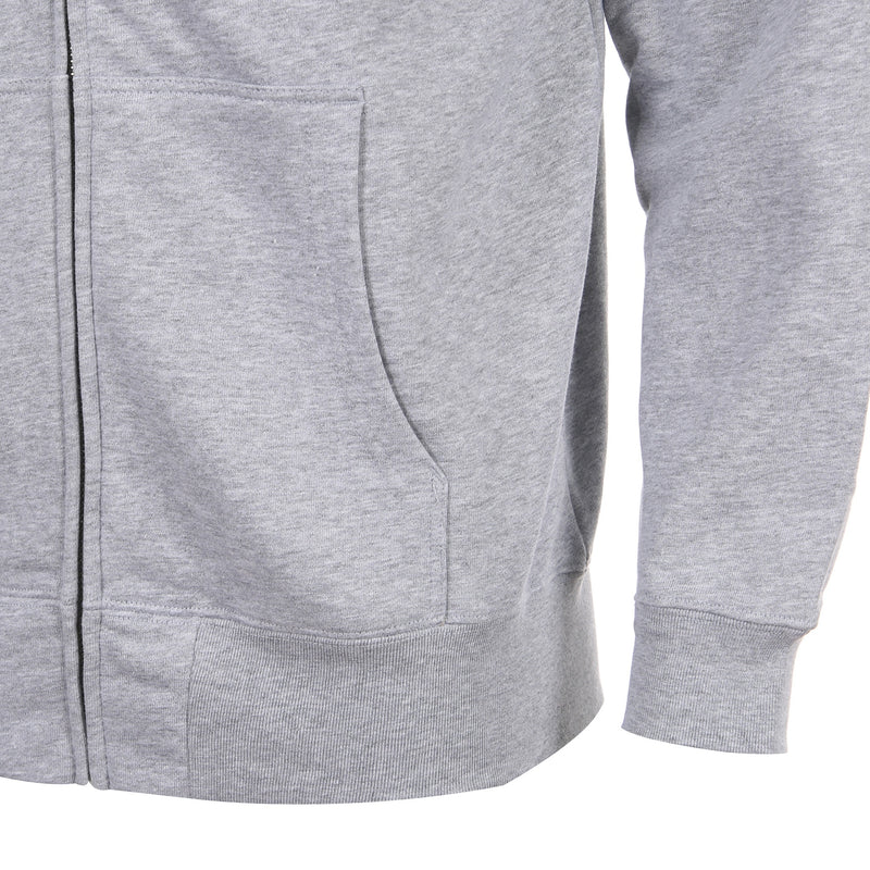 Desporte full zip cotton hoodie gray side pocket