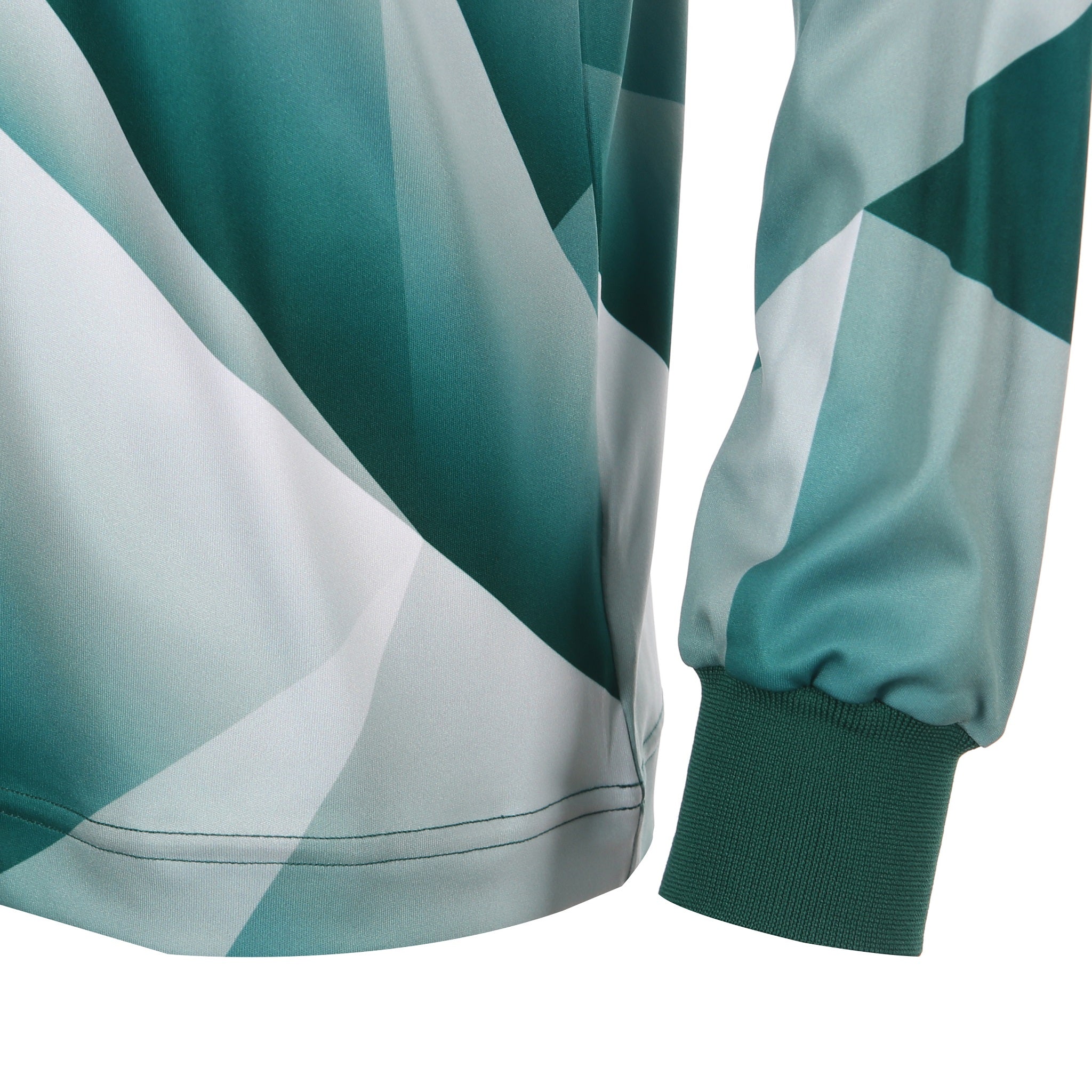 デスポルテ グリーン パターン カラー 速乾 長袖 練習用シャツ DSP-BPS-30L ダークグリーン 伸縮性袖口付き