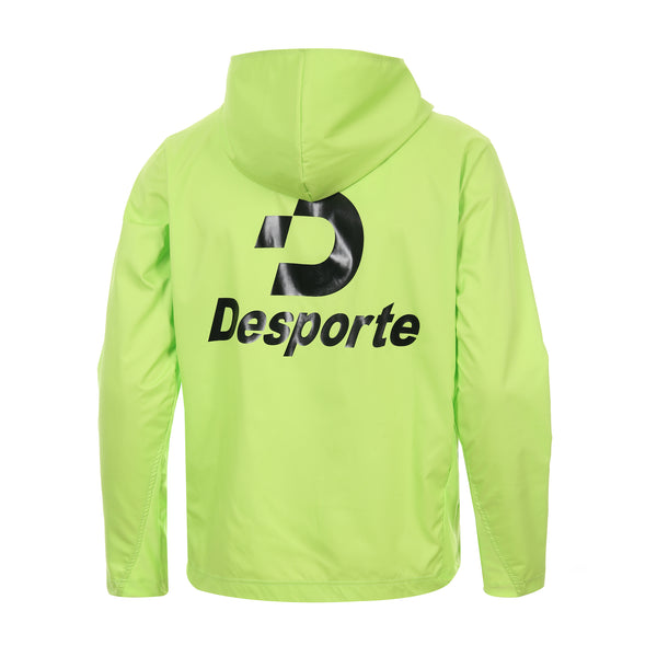 Desporte lime white full zip hooded windbreaker DSP-PJ26SL back view