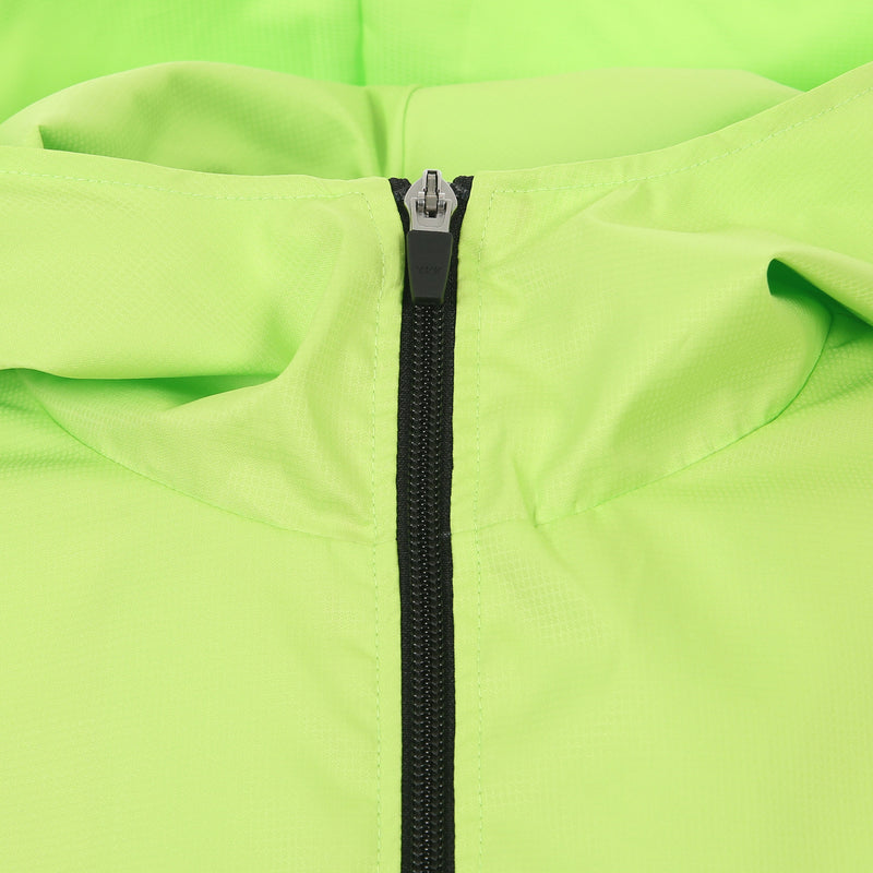 Desporte lime white full zip hooded windbreaker DSP-PJ26SL YKK