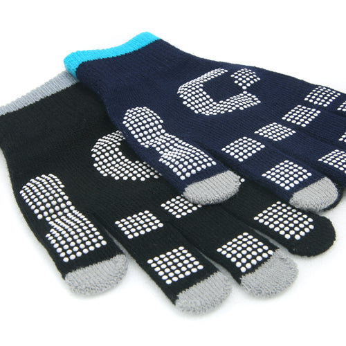 Desporte knitted grip gloves with anti slip silicone