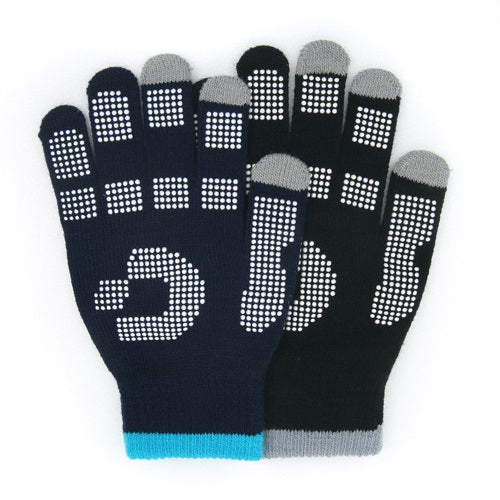 Desporte knitted grip gloves with touchscreen fingers