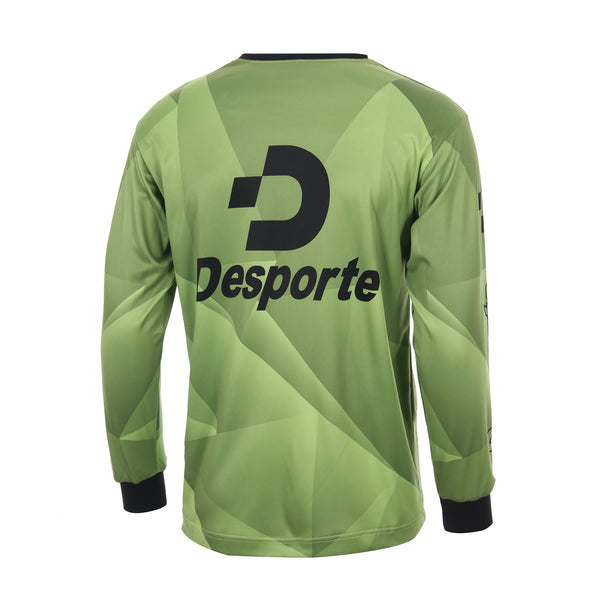 Desporte lime color quick dry long sleeve practice shirt DSP-BPS-30L with black logos back view
