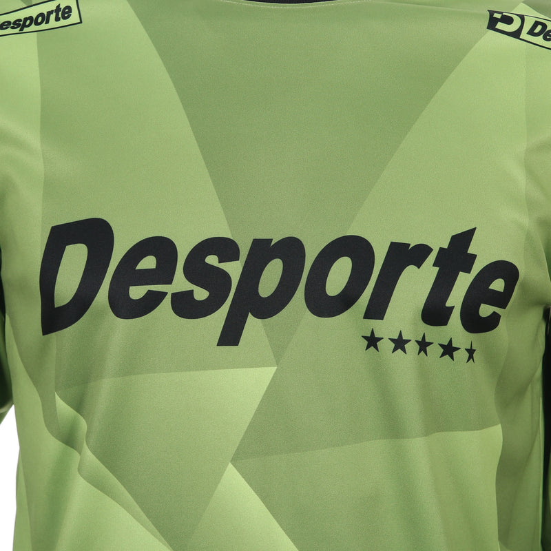Desporte lime color quick dry long sleeve practice shirt DSP-BPS-30L with black chest logo