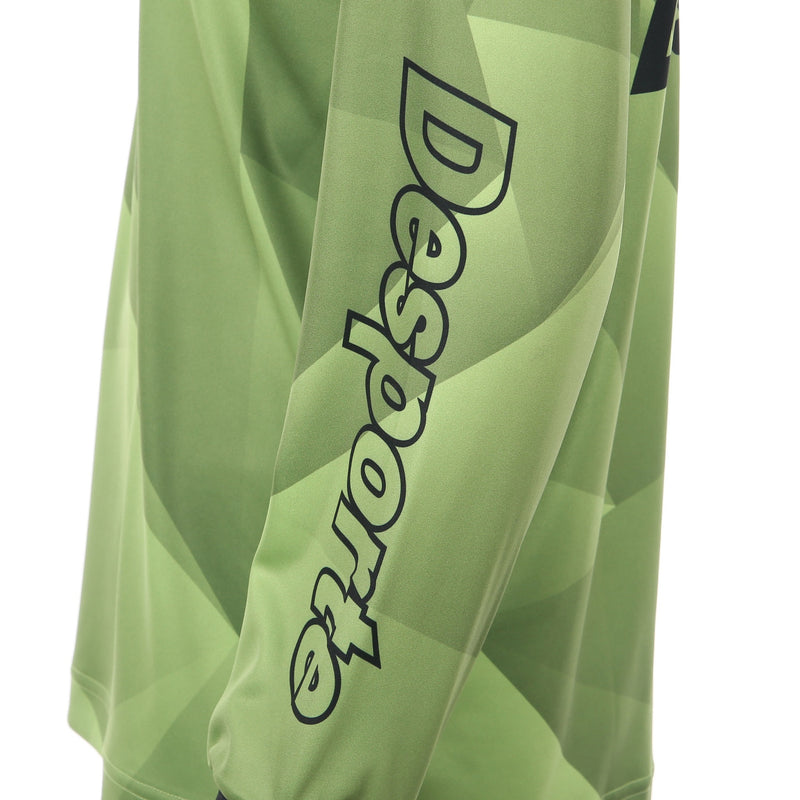 Desporte lime color quick dry long sleeve practice shirt DSP-BPS-30L with black sleeve logo