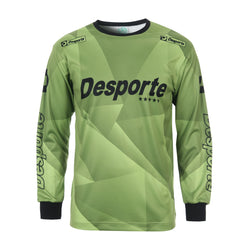 Desporte lime color quick dry long sleeve practice shirt DSP-BPS-30L with black logos