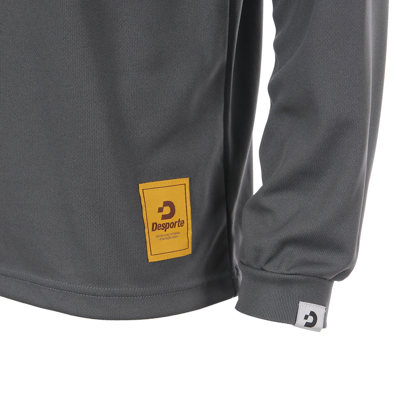 Desporte dark gray long sleeve dry shirt DSP-T48L front logo tag