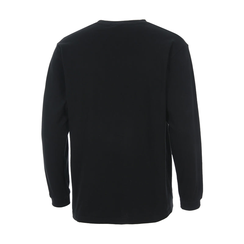 Desporte black 100% cotton long sleeve t-shirt DSP-T47L back view