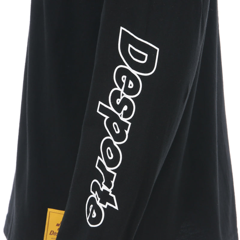 Desporte black 100% cotton long sleeve t-shirt DSP-T47L sleeve logo