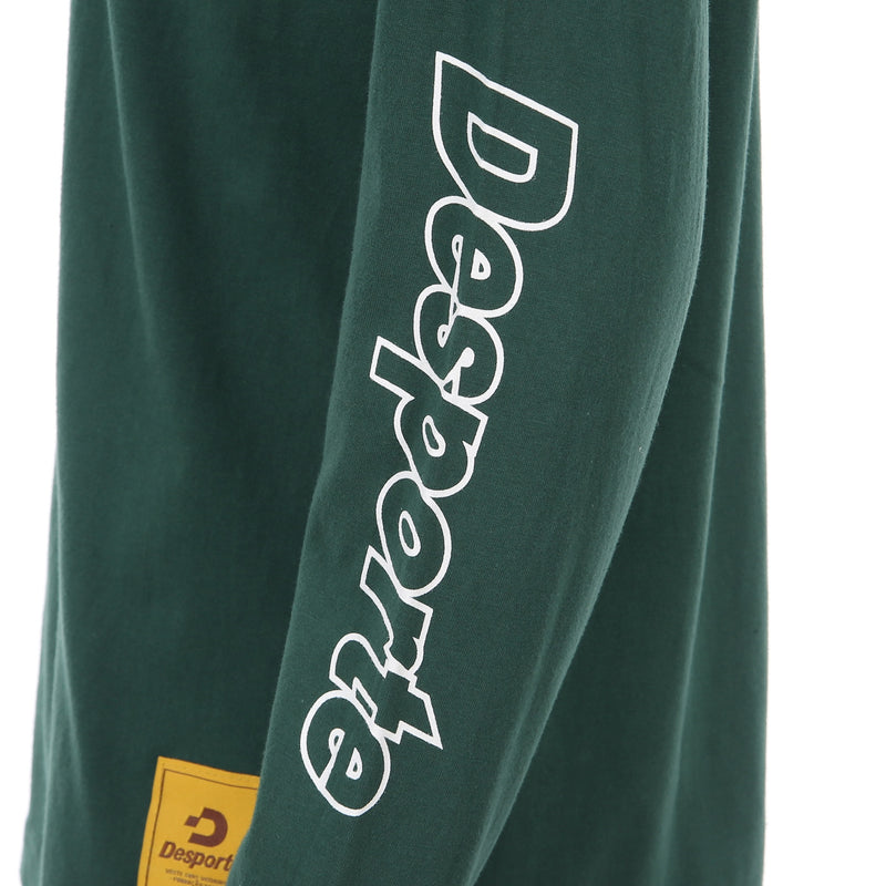 Desporte ivy green 100% cotton long sleeve t-shirt DSP-T47L sleeve logo