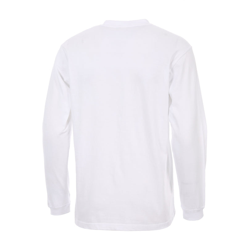 Desporte white 100% cotton long sleeve t-shirt DSP-T47L back view
