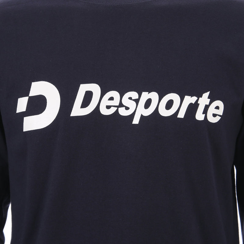 Desporte navy 100% cotton long sleeve t-shirt DSP-T47L chest logo