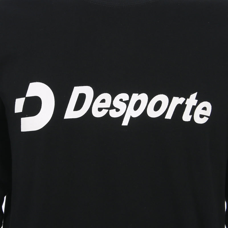 Desporte black 100% cotton long sleeve t-shirt DSP-T47L chest logo