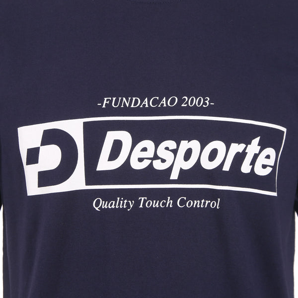 Desporte navy cotton t-shirt chest logo print
