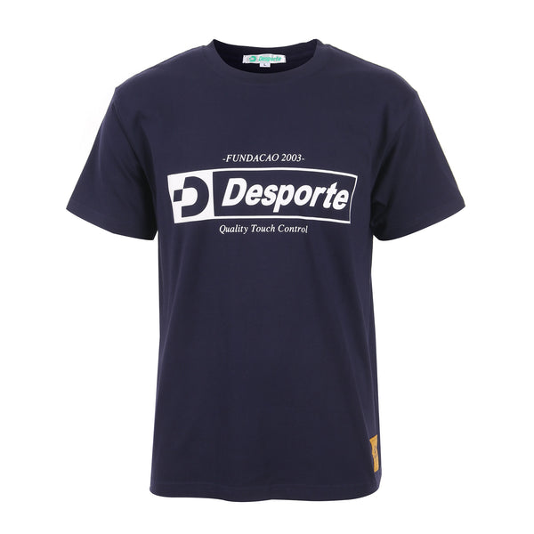 Desporte navy cotton t-shirt with printed logo