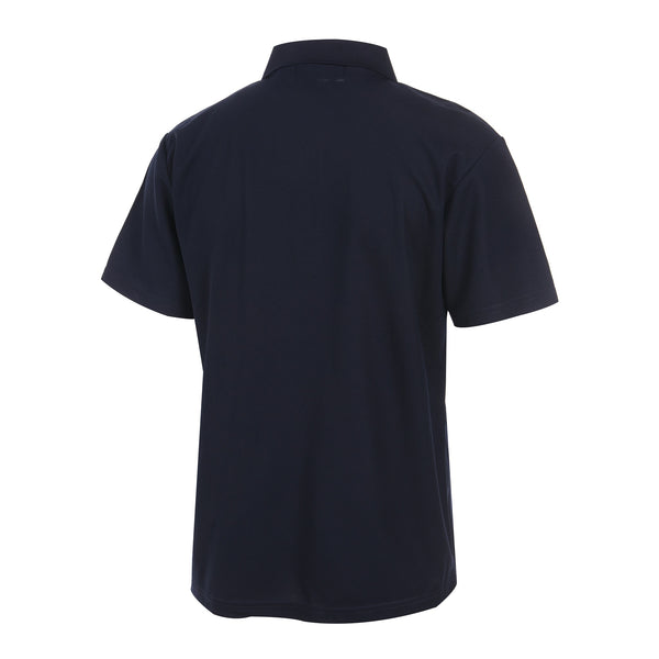 Desporte navy UPF 50 dry polo shirt back view