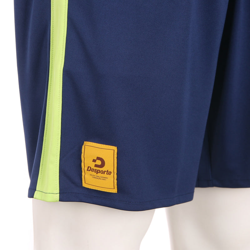 Desporte navy lime football practice shorts front logo tag