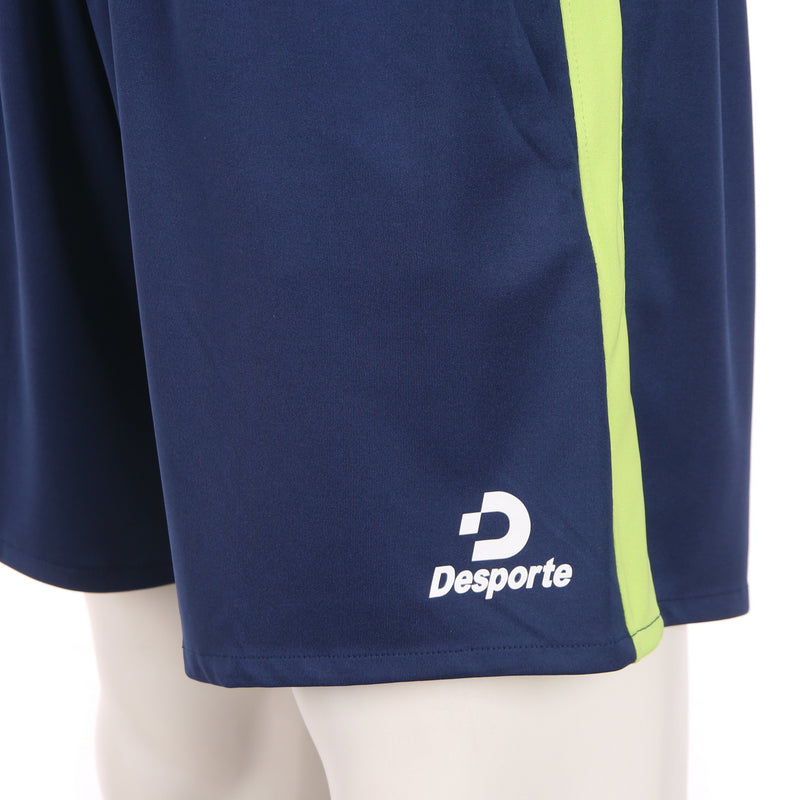 Desporte navy lime football practice shorts front logo