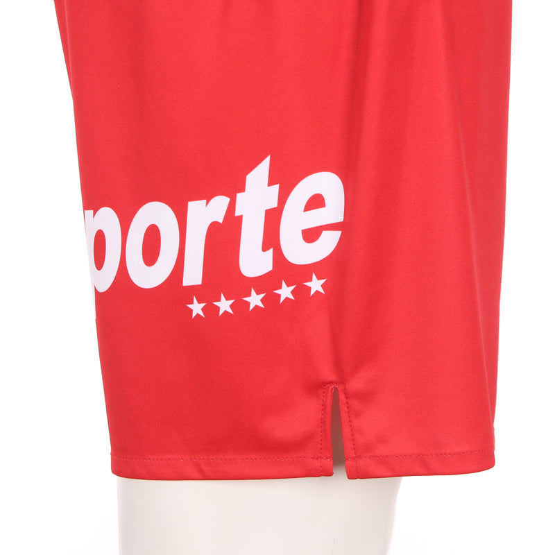 Desporte red football practice shorts with side pockets side view