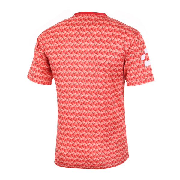 Desporte red pattern design football shirt back view