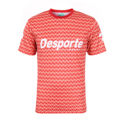 Desporte赤いパターンデザインのサッカーシャツ